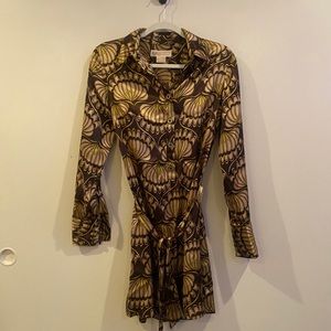 Michael Kors  belted shirt dress.